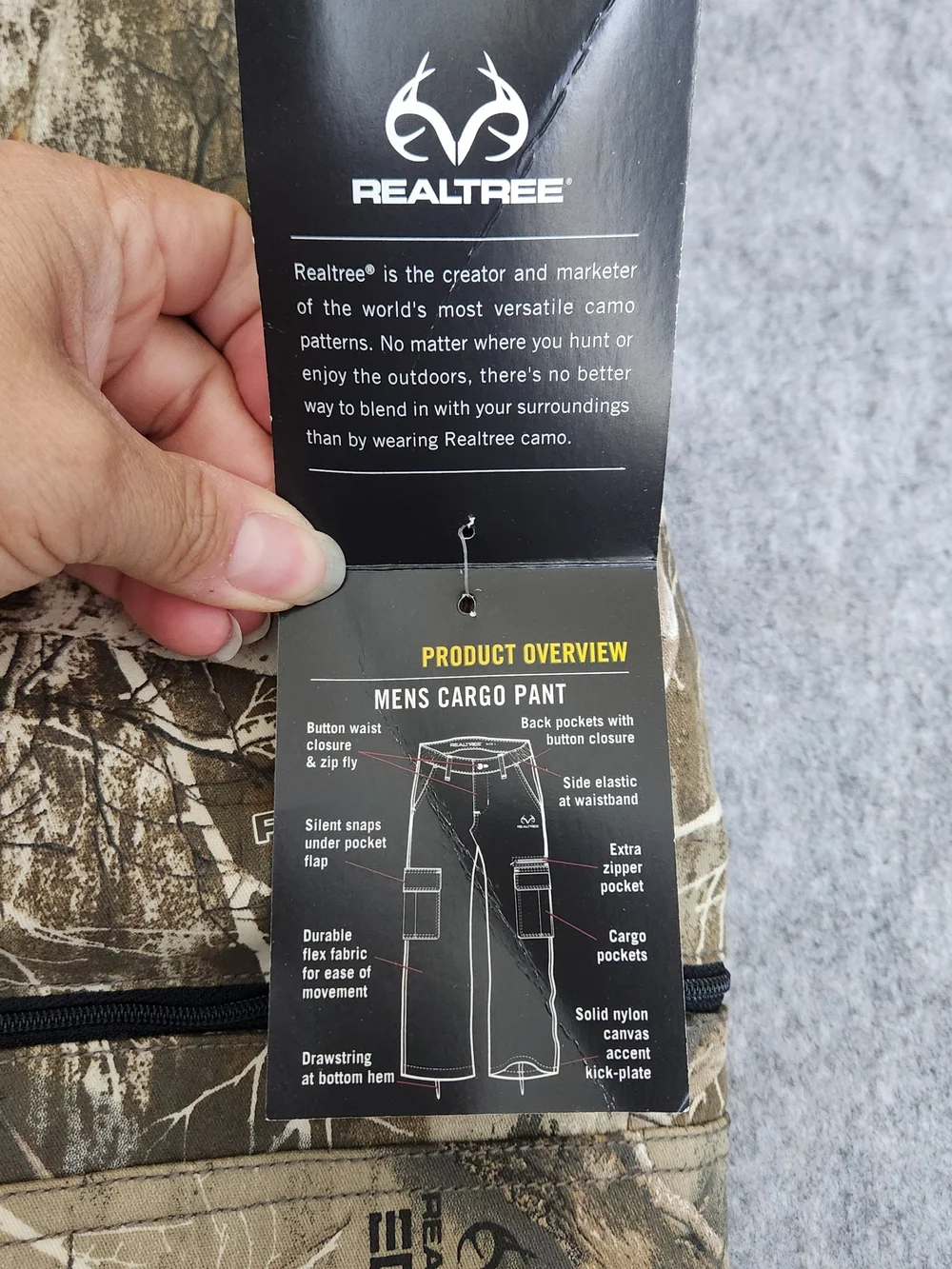 NWT Realtree Forest Camo Cargo Pants Men’s XL 40-42 Brown Hunting Outdoor Canvas